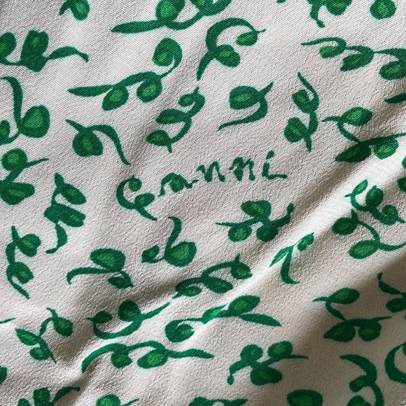 NWT Ganni ditsy floral front tie viscose skirt. Sz 2 - Picture 13 of 15